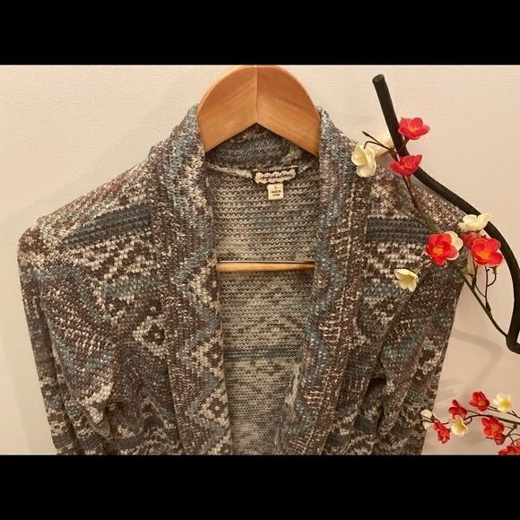 🌺Eyeshadow open front multicolor cardigan🎀 Size :Large - Picture 2 of 7